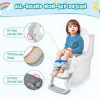 Arenzza potty training toilet seat with ladder for kids, featuring a colorful design and sturdy step stool for easy access.