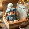 Handmade mini bunny hug toy from Arenzza, a cute Easter gift with plush bunny design perfect for kids and gifts.