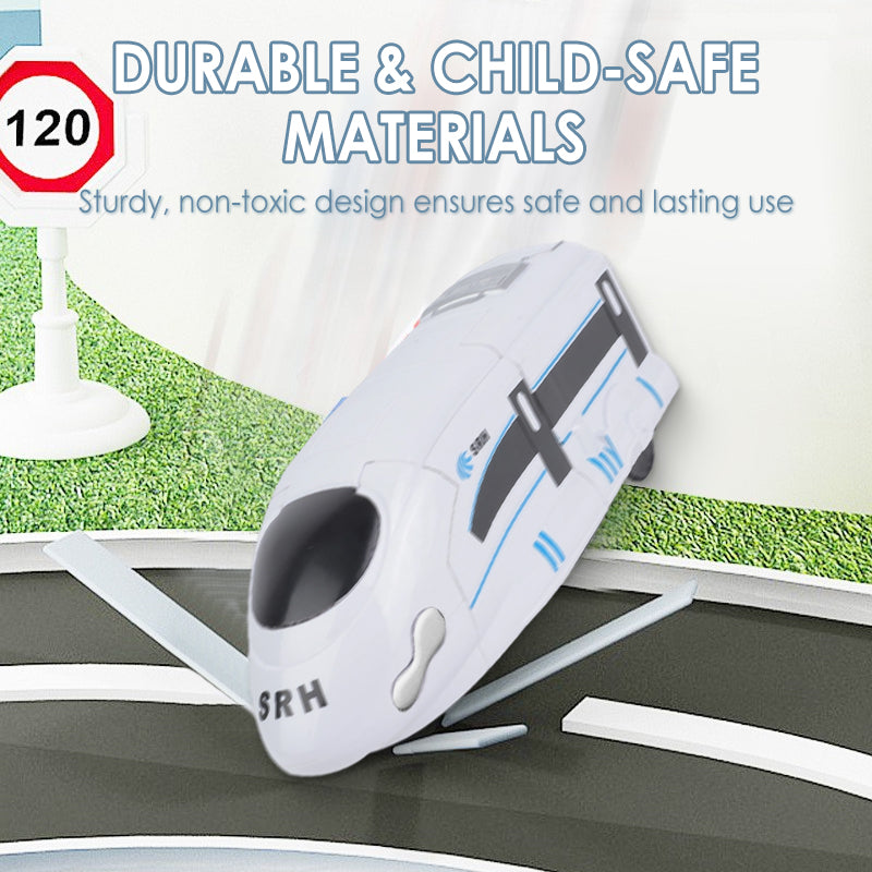 Colorful Arenzza rechargeable transforming train robot toy for kids, featuring interactive play and fun train and robot modes.