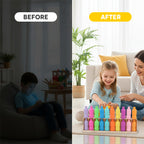 Arenzza Rainbow Bottle Color Matching Game Toy Set with colorful bottles arranged for children’s matching play.