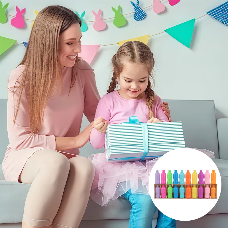 Arenzza Rainbow Bottle Color Matching Game Toy Set for kids, featuring colorful bottles and matching game pieces for children’s play.