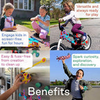 Colorful Arenzza magnetic building toy for kids, featuring magnetic rods and balls for creative construction and play.