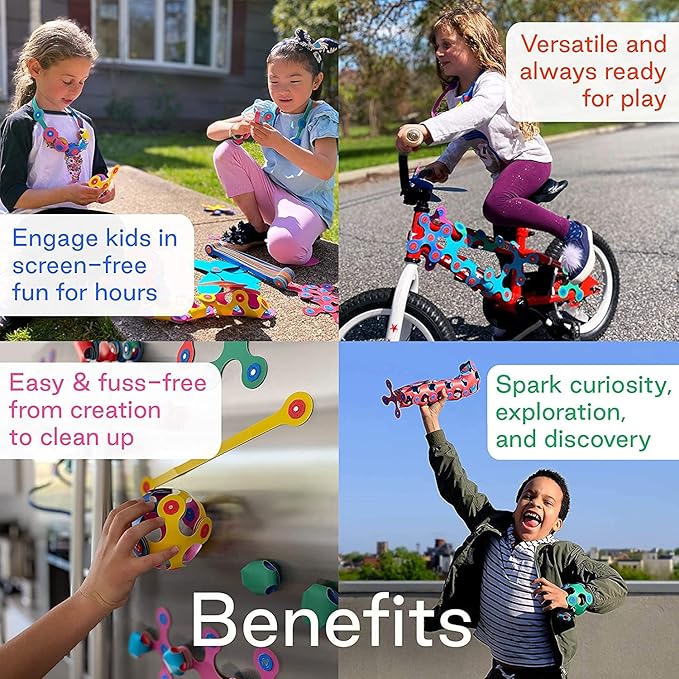 Colorful Arenzza magnetic building toy for kids, featuring magnetic rods and balls for creative construction and play.