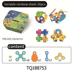 Colorful Arenzza magnetic building toy set for kids, featuring magnetic rods and balls for creative construction play.