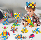 Colorful Arenzza magnetic building toy for kids, featuring magnetic blocks arranged for creative construction and play.