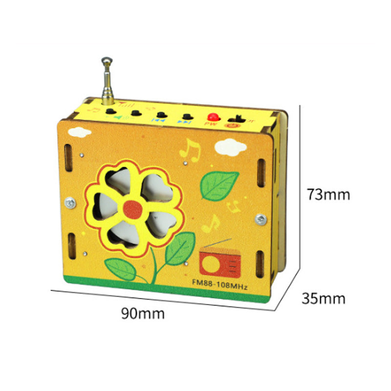 Arenzza DIY mini radio toy for kids, colorful educational children’s toy perfect for learning and play.