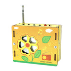 Arenzza DIY mini radio toy for kids, colorful educational children’s toy with buttons and knobs, perfect for learning and play.