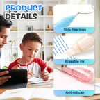 A set of Arenzza erasable pens for kids and gifts, featuring colorful design and easy-to-erase ink on a white background.