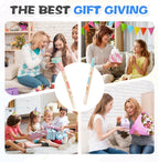 Arenzza erasable pens for kids and gifts, shown with two colorful pens and erasers on a white background.