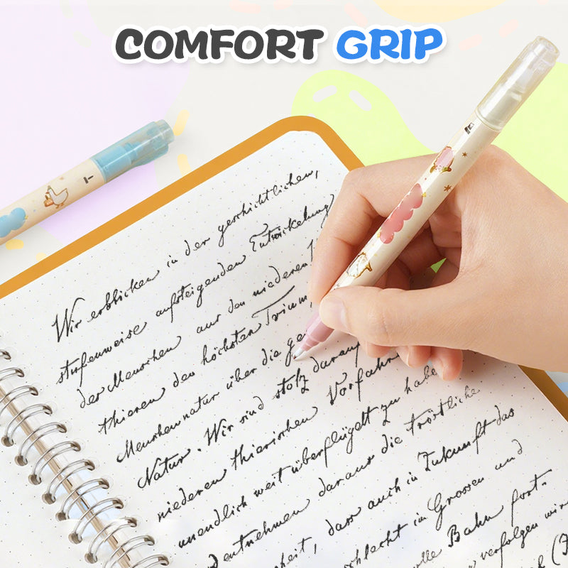 Arenzza erasable pens for kids and gifts, featuring colorful ink and eraser tips, perfect for drawing and writing fun.