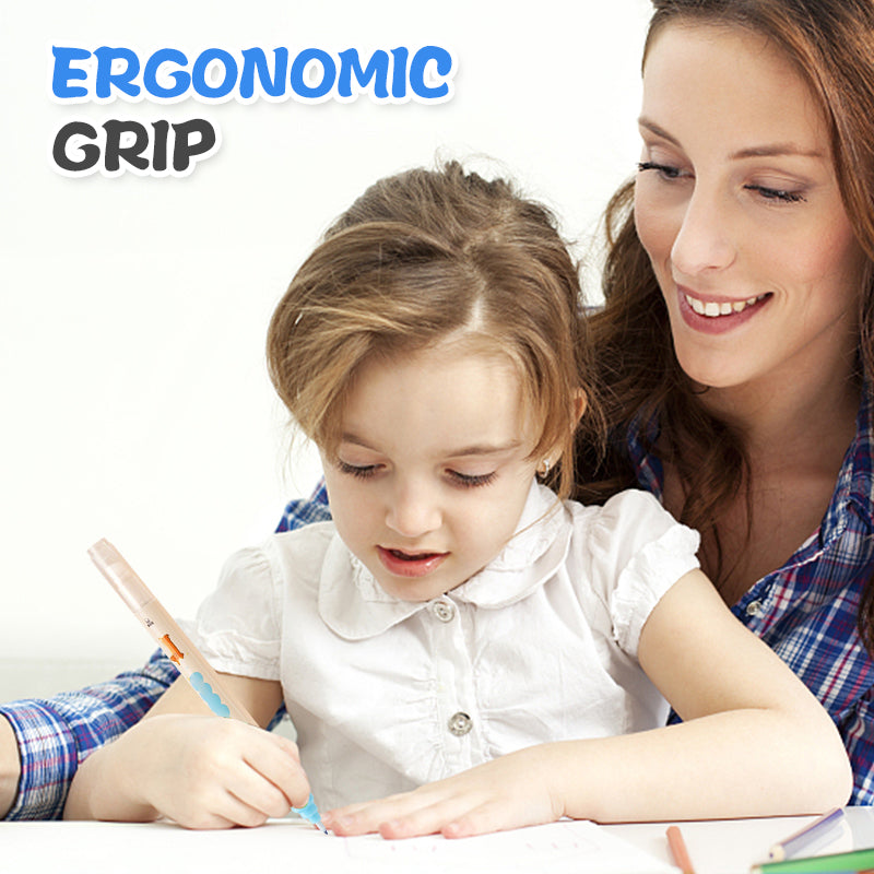 Arenzza erasable pens for kids and gifts, featuring colorful ink and ergonomic design, shown in a set of two on a white background.