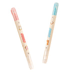 A pair of Arenzza erasable pens for kids and gifts, featuring colorful designs and ergonomic grips on a white background.