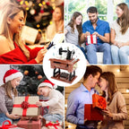 Arenzza wood mini sewing machine music box toy with a detailed miniature sewing machine design, perfect for kids and gifts.
