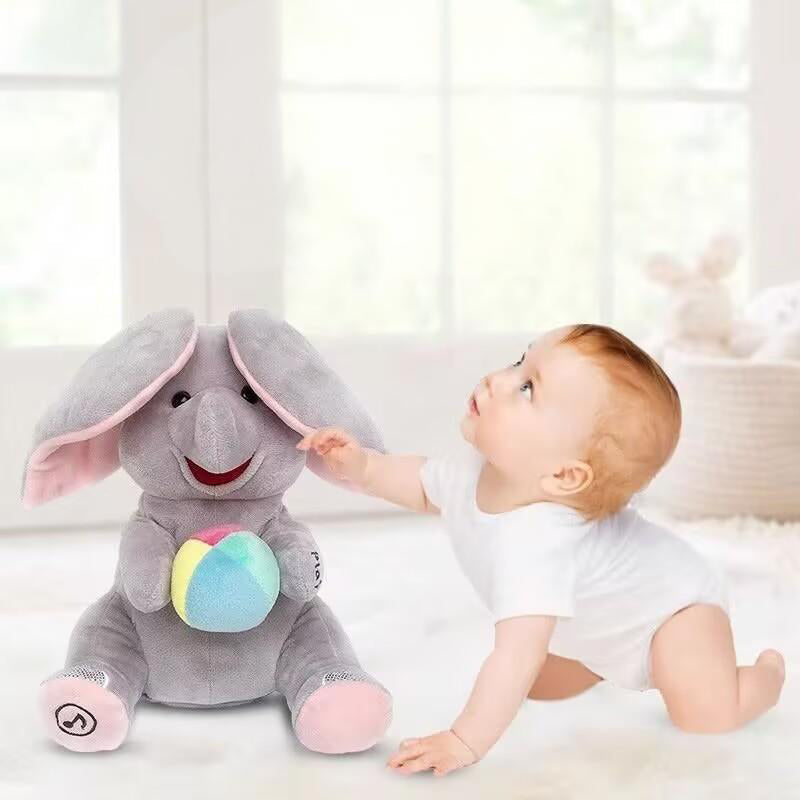 Aarenza Cute Hide and Seek Elephant plush toy for kids, soft stuffed animal with playful design, perfect for children’s gifts and cuddles.