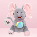 Aarenza cute hide and seek elephant plush doll toy for kids, soft and cuddly with detailed elephant features.