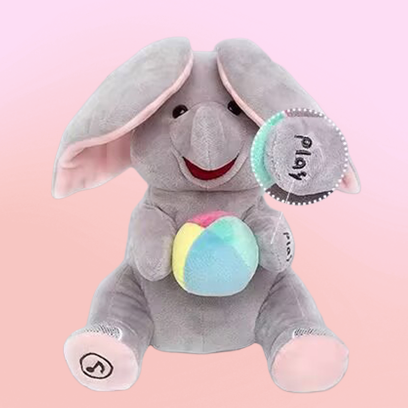 Arenzza cute hide and seek elephant plush doll, soft toy for kids and gifts, featuring a playful, huggable design.