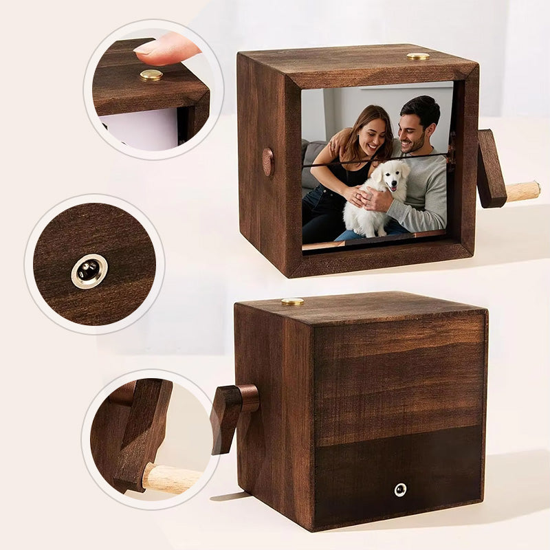 Arenzza Photo Display Rotary Flip Book toy with colorful pages, designed for kids and gifts, showcasing its interactive flipping mechanism.