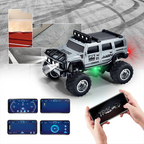 Aarenza Mini RC Off-Road Truck with lights, colorful toy vehicle for kids, designed for off-road play and outdoor adventures.