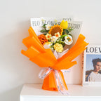 Handmade crochet flower bouquet toy by Arenzza featuring delicate, colorful crochet flowers perfect for kids and gift-giving.