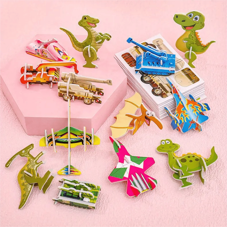 Colorful 2025 Educational 3D Cartoon Puzzle by Arenzza featuring vibrant 3D cartoon pieces for kids' learning and play.