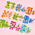 Colorful 2025 Educational 3D Cartoon Puzzle toy for kids by Arenzza, featuring vibrant cartoon characters and engaging geometric shapes.