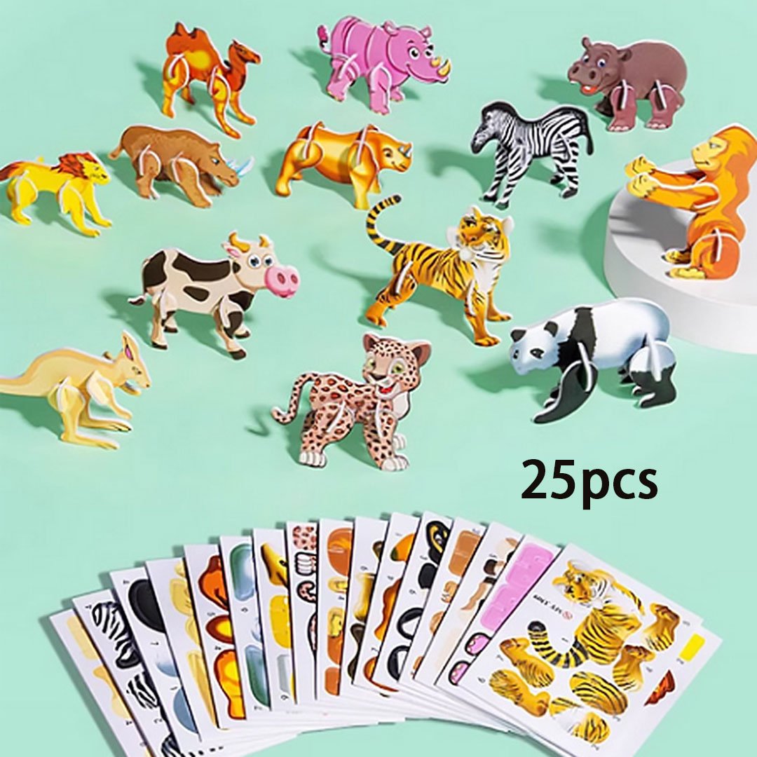 Colorful 2025 Educational 3D Cartoon Puzzle toy by Arenzza, featuring vibrant 3D cartoon pieces for kids and learning fun.