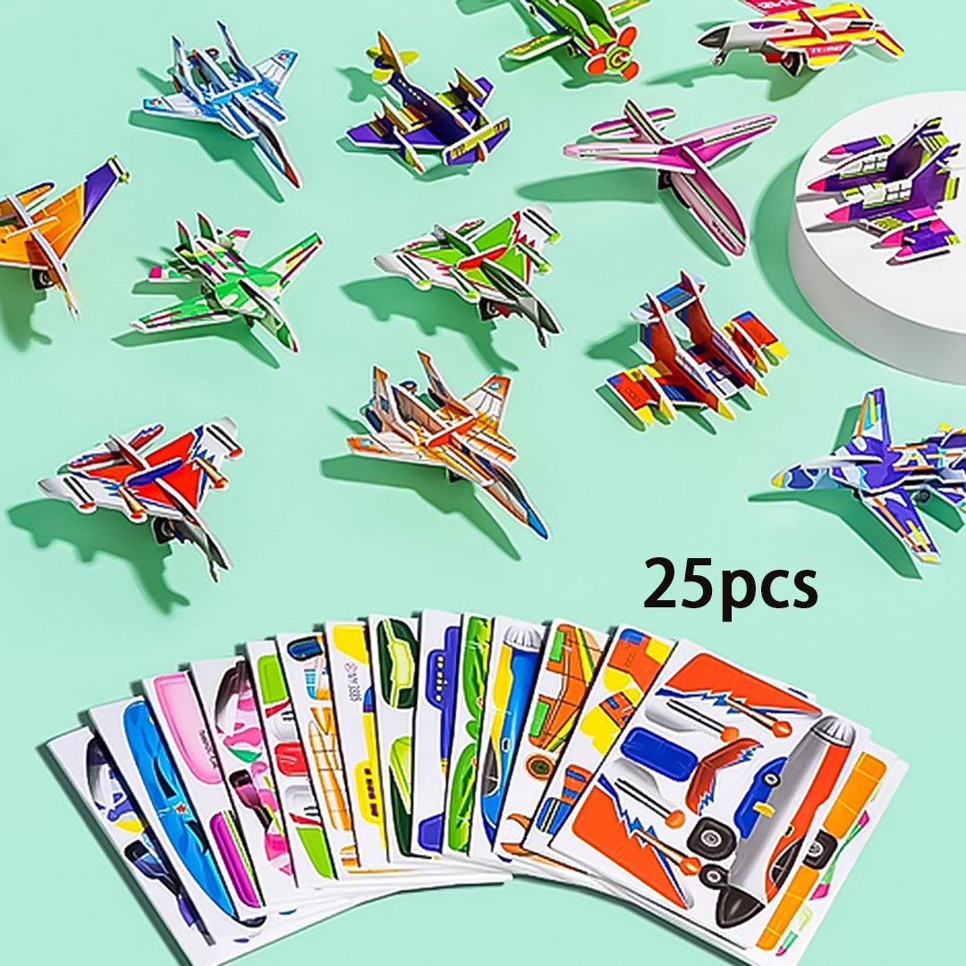 Colorful 2025 Educational 3D Cartoon Puzzle by Arenzza featuring vibrant numbered pieces for kids' learning and play.