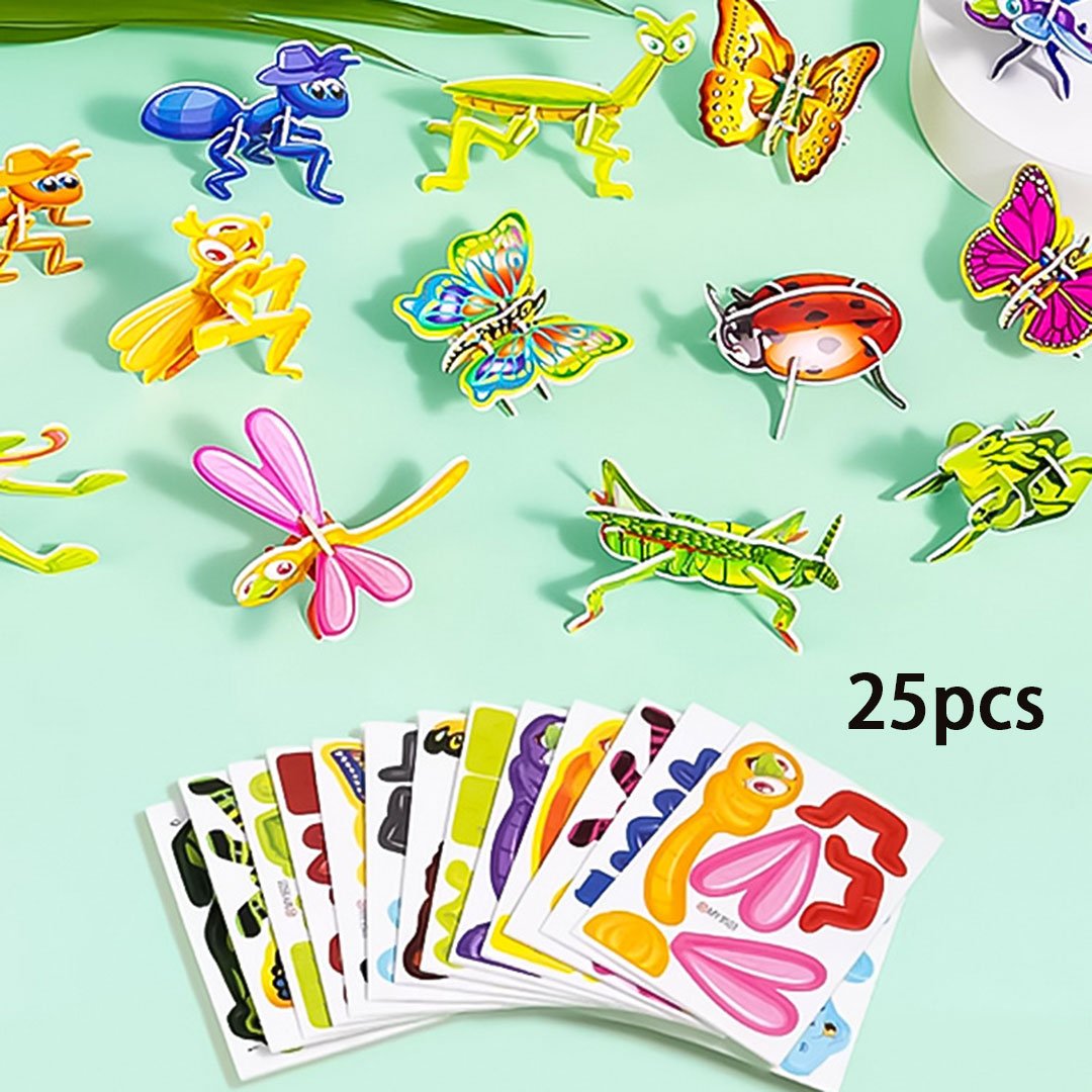 A 3D cartoon puzzle toy for kids by Arenzza, featuring colorful, educational design perfect for children's learning and play.