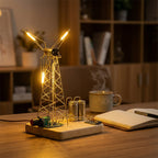 Arenzza DIY retro windmill night light kit for kids and gifts, features colorful components and a vintage-inspired design.