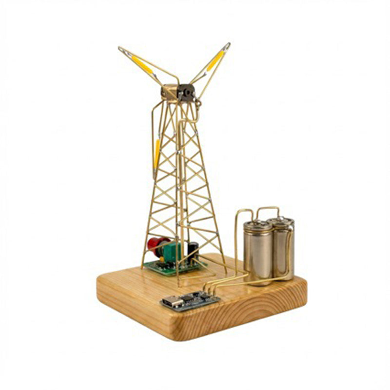Arenzza DIY retro windmill night light kit for kids and toys, featuring colorful components and a small windmill design.