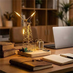 Arenzza DIY retro windmill night light kit for kids and toys, featuring colorful components and a creative design for nighttime illumination.