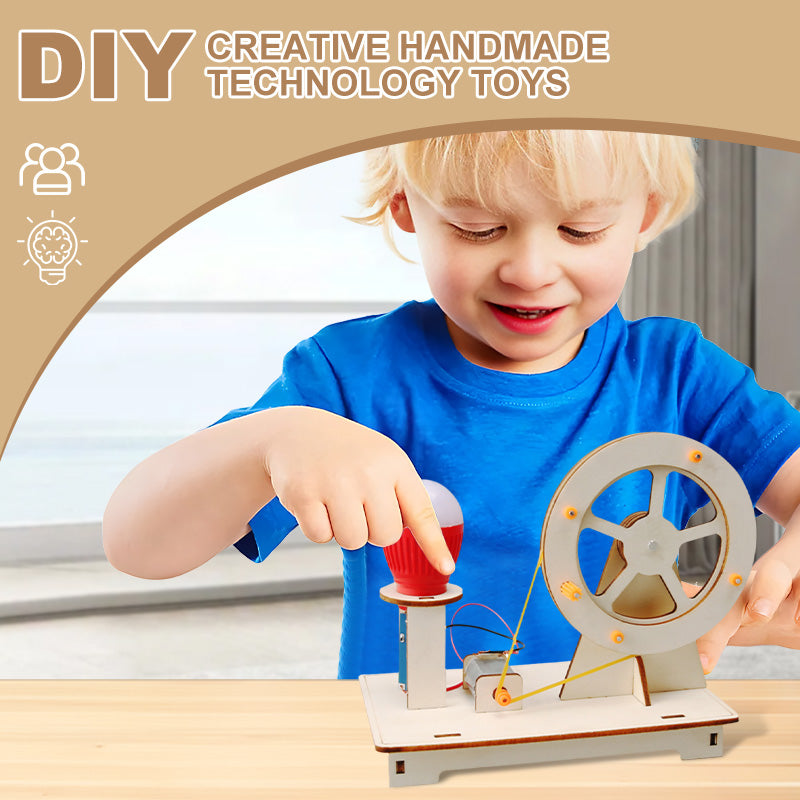 Colorful handmade DIY technology toy by Arenzza, featuring various creative components for kids and educational play.