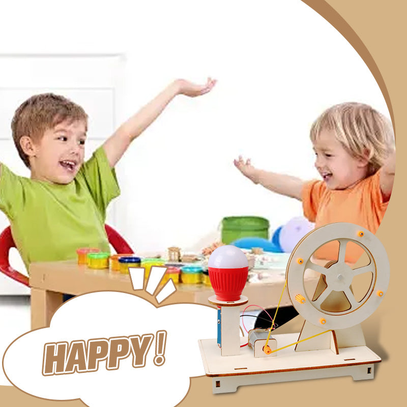 Colorful handmade DIY technology toy by Arenzza featuring creative shapes and parts for kids' fun and educational play.