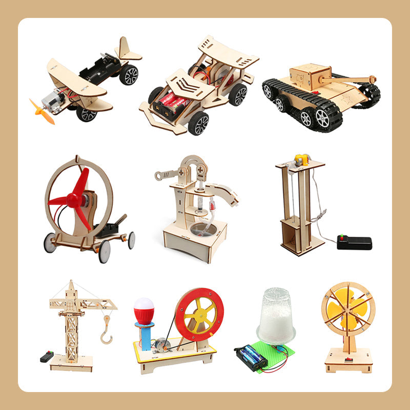 Arenzza DIY creative handmade technology toy for kids, featuring colorful components and intricate design elements.