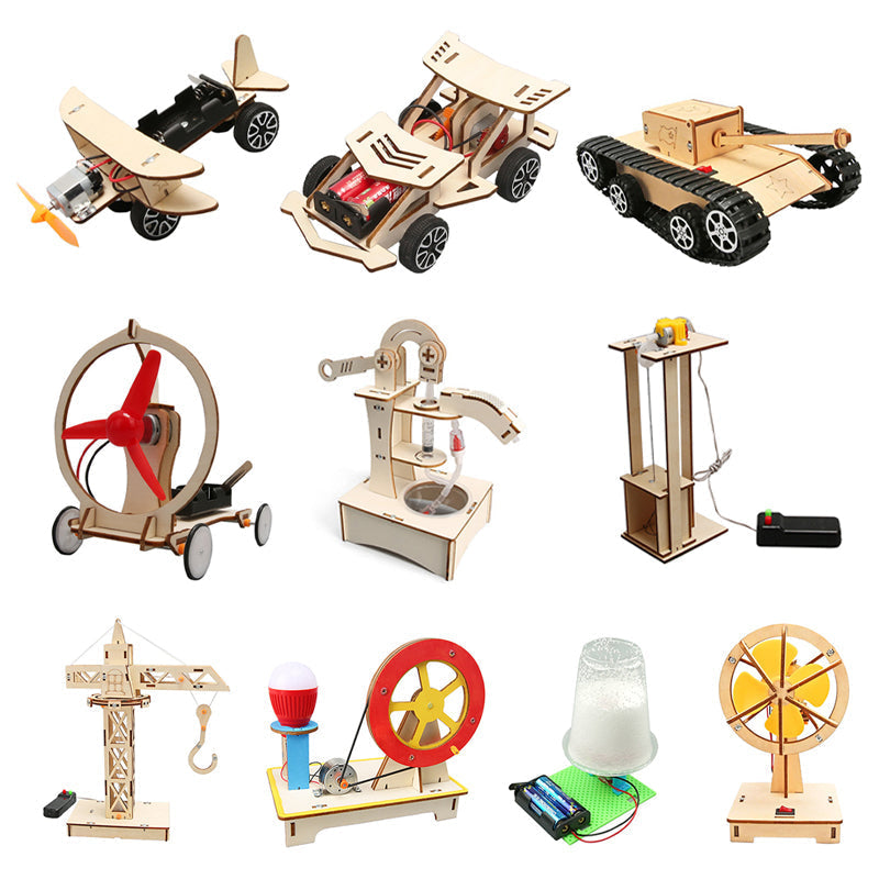 Arenzza DIY creative handmade technology toy for kids, featuring colorful components and interactive design on a white background.