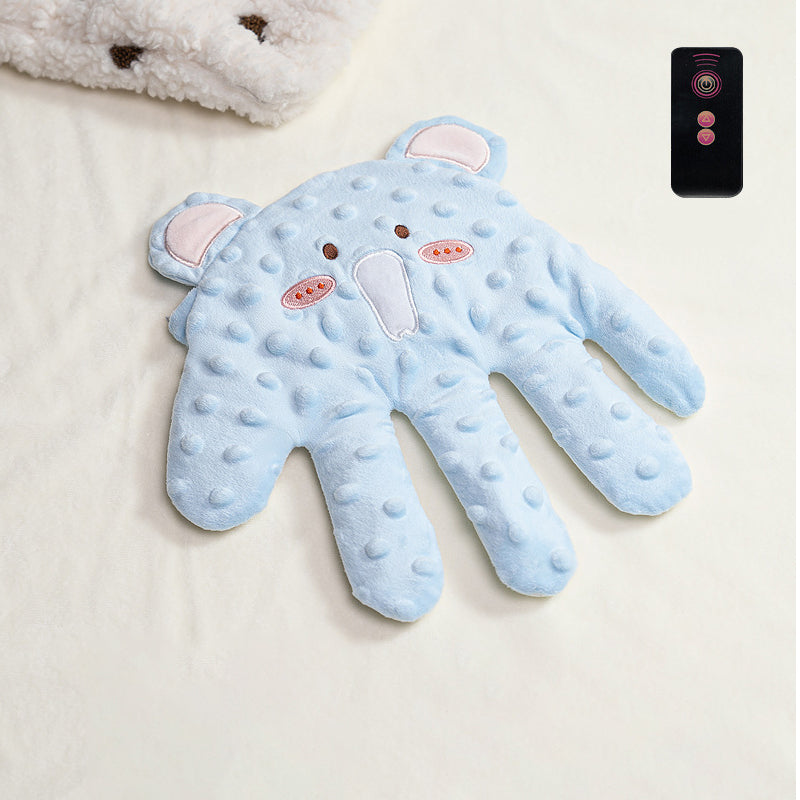 Arenzza Smart Soothing Baby Sleep Palm toy with soft pastel colors and gentle design, ideal for calming infants and nighttime comfort.