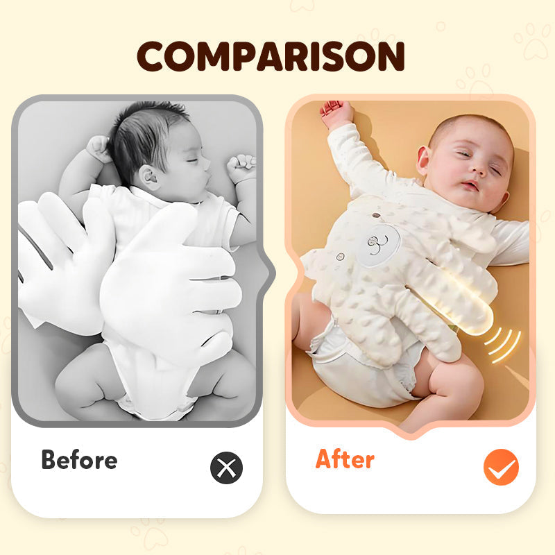 Arenzza Smart Soothing Baby Sleep Palm toy in soft pastel colors, designed to comfort and soothe infants during sleep.