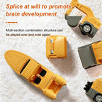 Arenzza Magnetic Transform Engineering Car toy for kids, showing assembled colorful cars and magnetic building components.