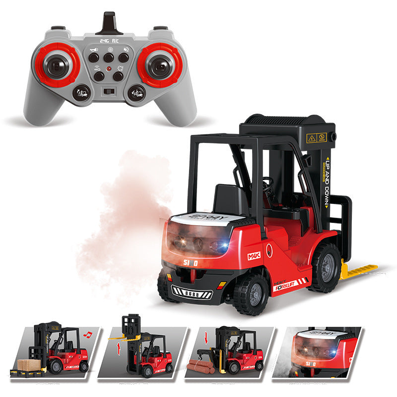 Arenzza 1/64 mini RC toy set includes a dump truck, excavator, and forklift perfect for kids' play and gift-giving.