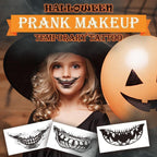 Halloween prank makeup temporary tattoo by Arenzza featuring spooky vampire design for kids' costume fun.