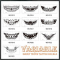 Aarenza Halloween prank makeup temporary tattoo featuring spooky design for kids, perfect for costumes and fun Halloween dress-up.