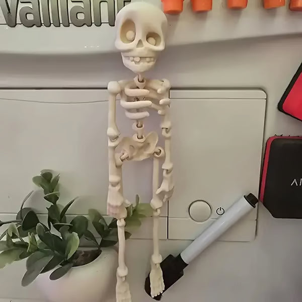 3D printed vintage skeleton magnetic figurine by Arenzza, featuring a detailed skeleton design perfect for toys, gifts, or decor.