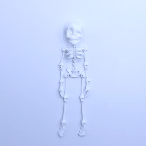 A 3D printed vintage skeleton magnetic figurine by Arenzza, featuring a detailed skeleton design suitable for toys, kids, and gifts.