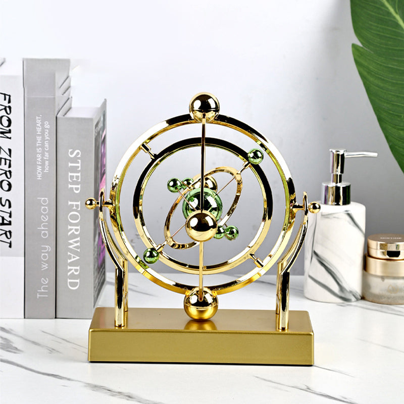 Arenzza celestial orbit perpetual motion pendulum toy with rotating spheres, a creative home rotary decoration for kids and gifts.
