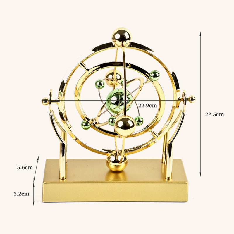 Arenzza celestial orbit perpetual motion pendulum toy with rotating celestial spheres, decorative home rotary ornament.