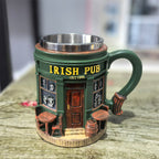 Aarenza 3D Irish Pub resin mug with detailed pub scene, perfect for toys, kids, and gift collection.