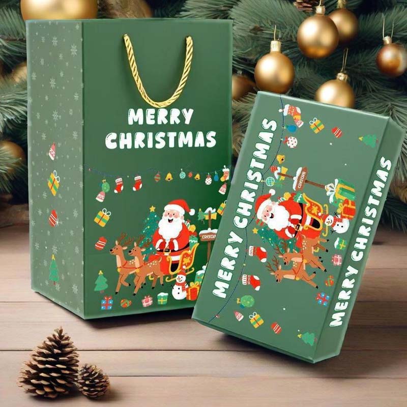 Aarenza folding bouncing Christmas gift box toy for kids, featuring festive holiday design and bright, colorful decoration.