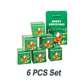 Aarenza folding bouncing Christmas gift box toy for kids, festive holiday toy with colorful holiday design.