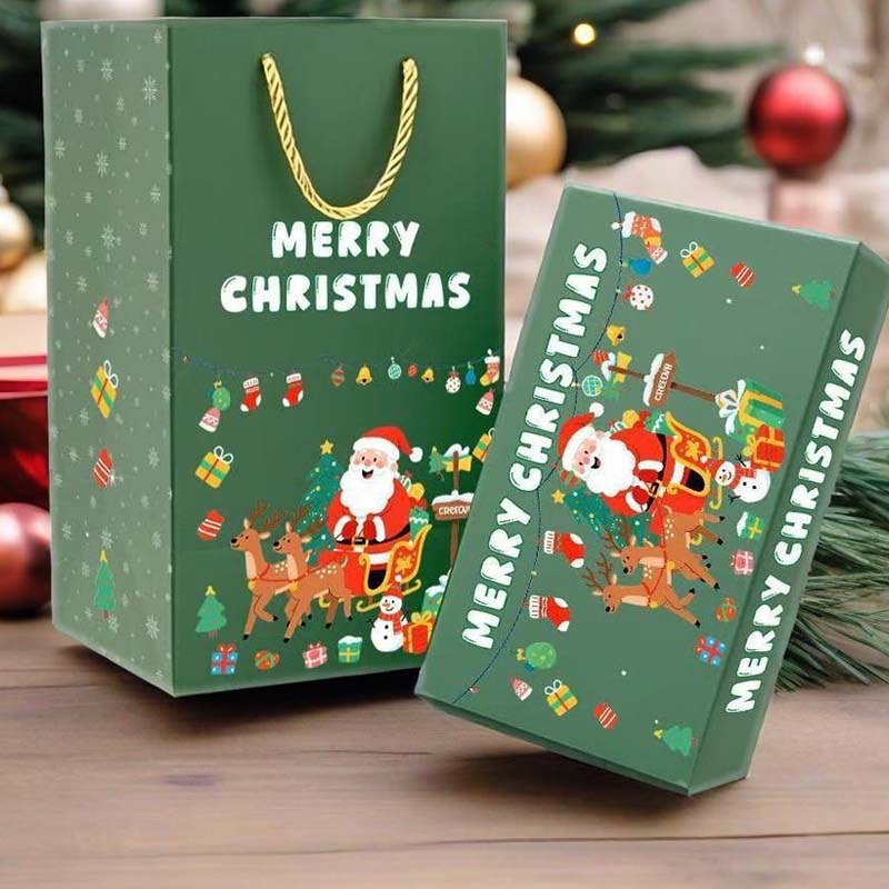Aarenza folding bouncing Christmas gift box toy for kids, featuring festive holiday design and vibrant colors.