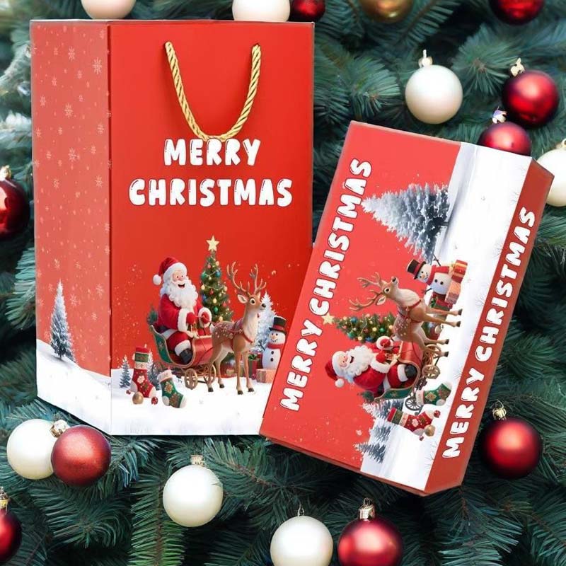 Aarenzza folding bouncing Christmas gift box toy for kids, featuring a festive holiday design and playful bouncing mechanism.